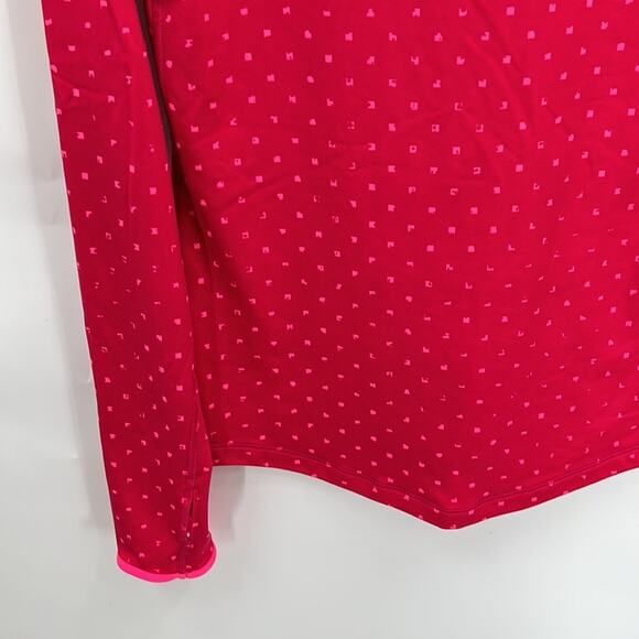 Nike Pro  Dri Fit Women's Pink Print Half Zip Pullover Activewear Top Medium - Picture 11 of 16